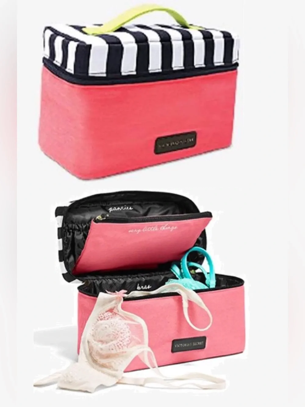 Victoria's Secret Sexy Little Things Striped‎ Canvas Organizer Bag - Picture 3 of 15